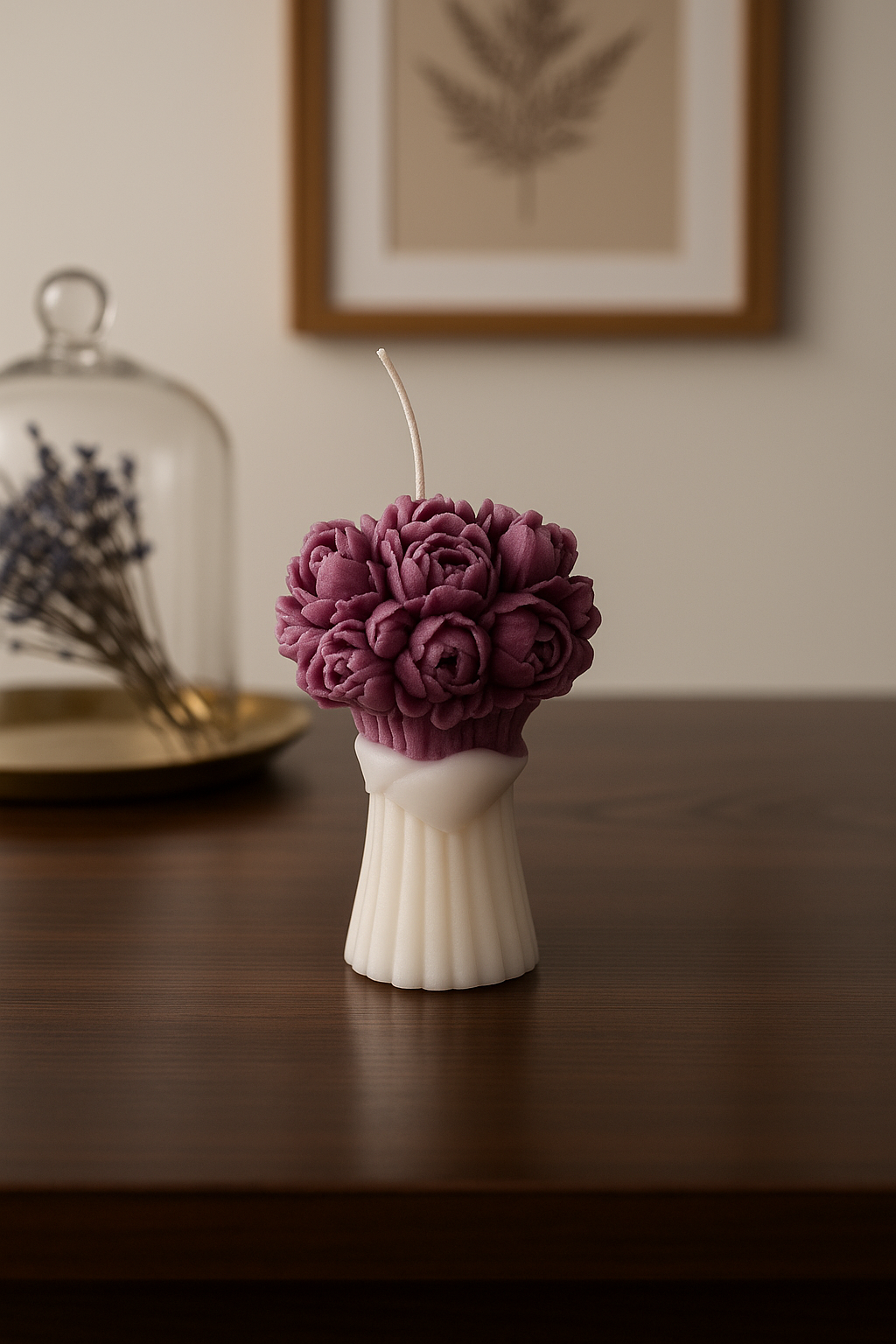 Luxury Rose Blossom bouquet Candle – Handcrafted Floral Candle for Home Décor & Gifting