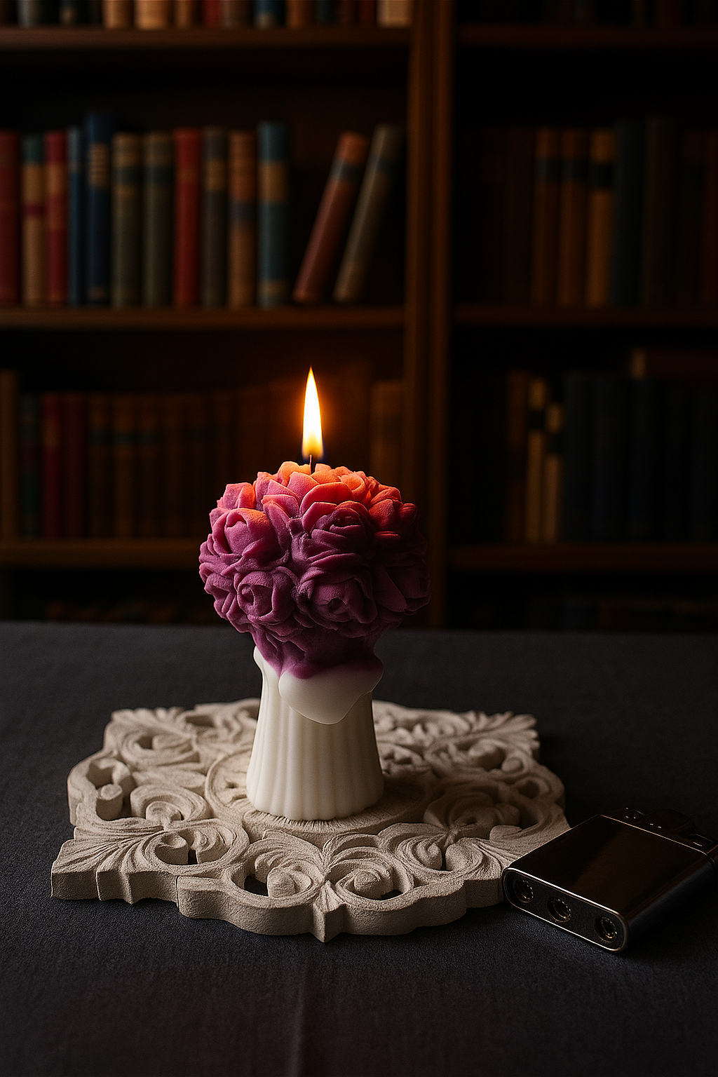 Luxury Rose Blossom bouquet Candle – Handcrafted Floral Candle for Home Décor & Gifting