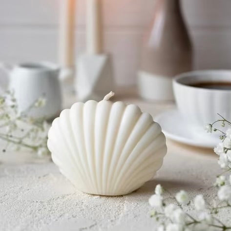 Luxury Seashell Candle – Strongly Scented Handcrafted Soya Wax | Premium Coastal Décor Candle