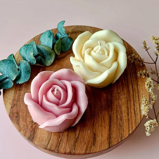 Luxury Rose Shaped Candle Set – Handcrafted Soya Wax Decorative Candles for Home & Gifting