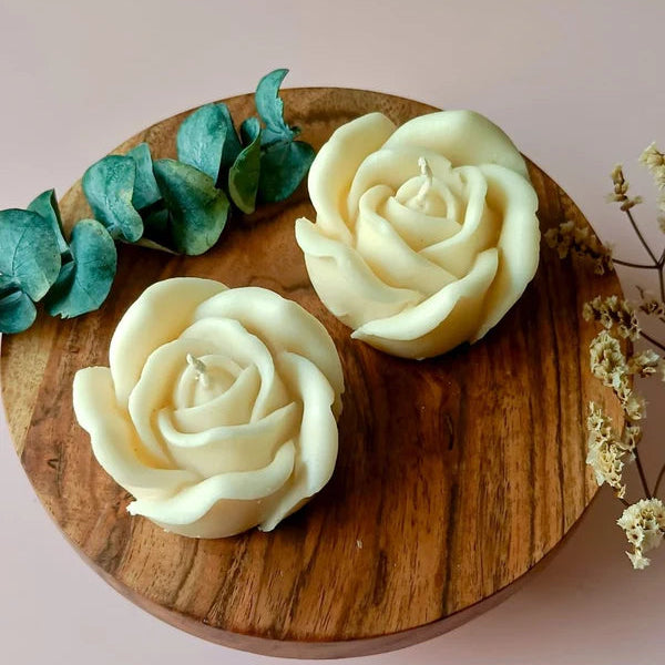 Luxury Rose Shaped Candle Set – Handcrafted Soya Wax Decorative Candles for Home & Gifting
